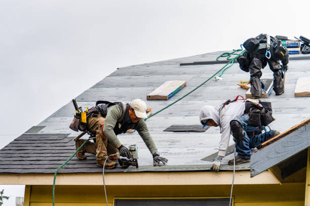 Professional Gutter Installation technician working in Danielson, CT